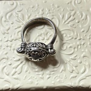 Sterling silver scrolled Brighton ring